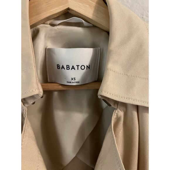Aritzia Babaton Maximo Trench Coat XS Belted Drapey minimalist classic academia - Picture 8 of 12
